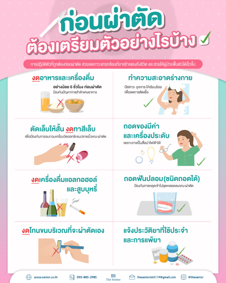 ก่อนผ่าตัด ต้องเตรียมตัวอย่างไรบ้าง?